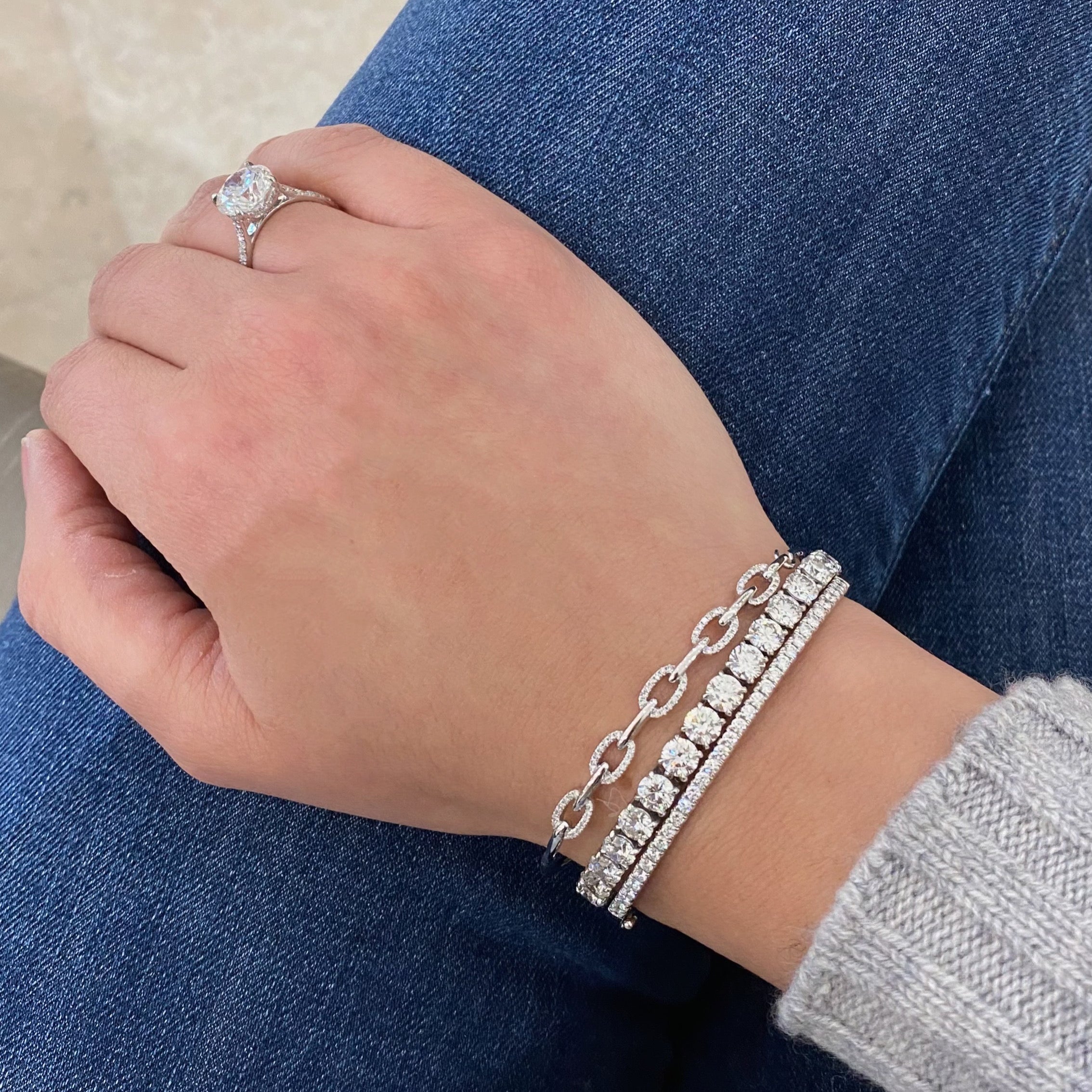 Half and Half Diamond Bracelet – Meira T Boutique