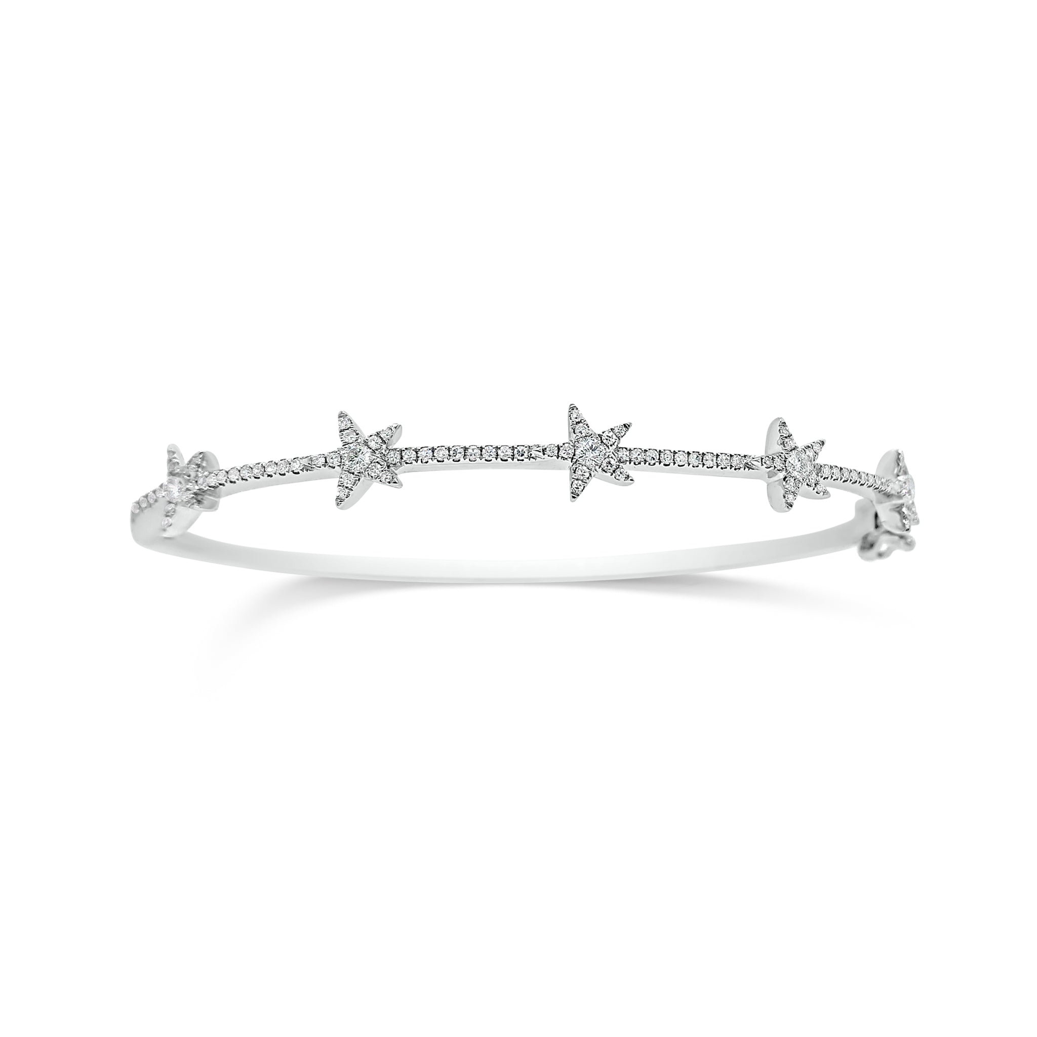 Dainty Diamond Star Bangle Bracelet - Nuha Jewelers