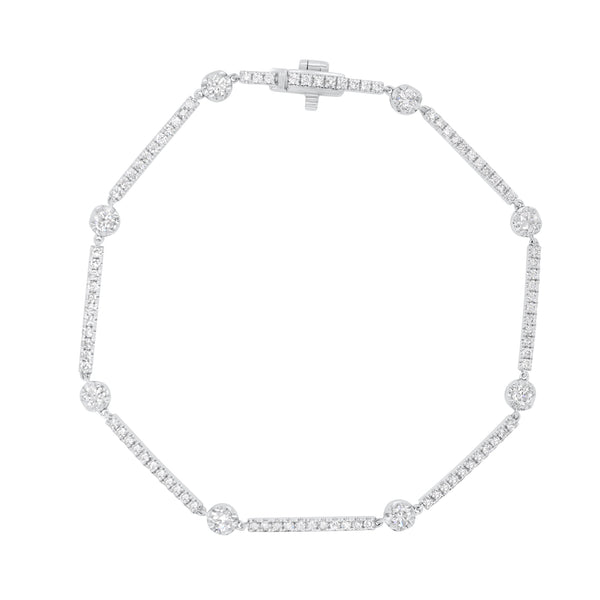 6 CT. T.W. Graduated Multi-Diamond Tennis Necklace in 14K White Gold |  Zales Outlet
