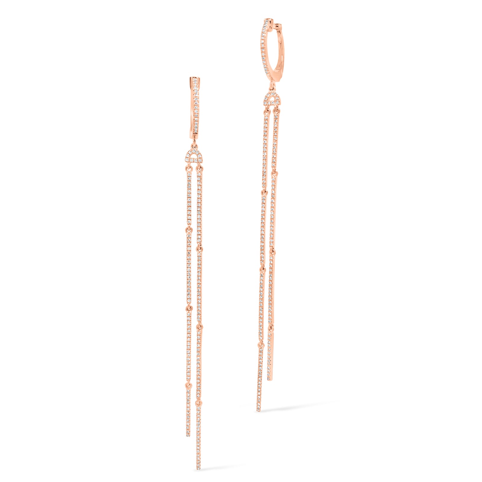 Diamond Double Drip Earrings  - 0.67 total carat weight