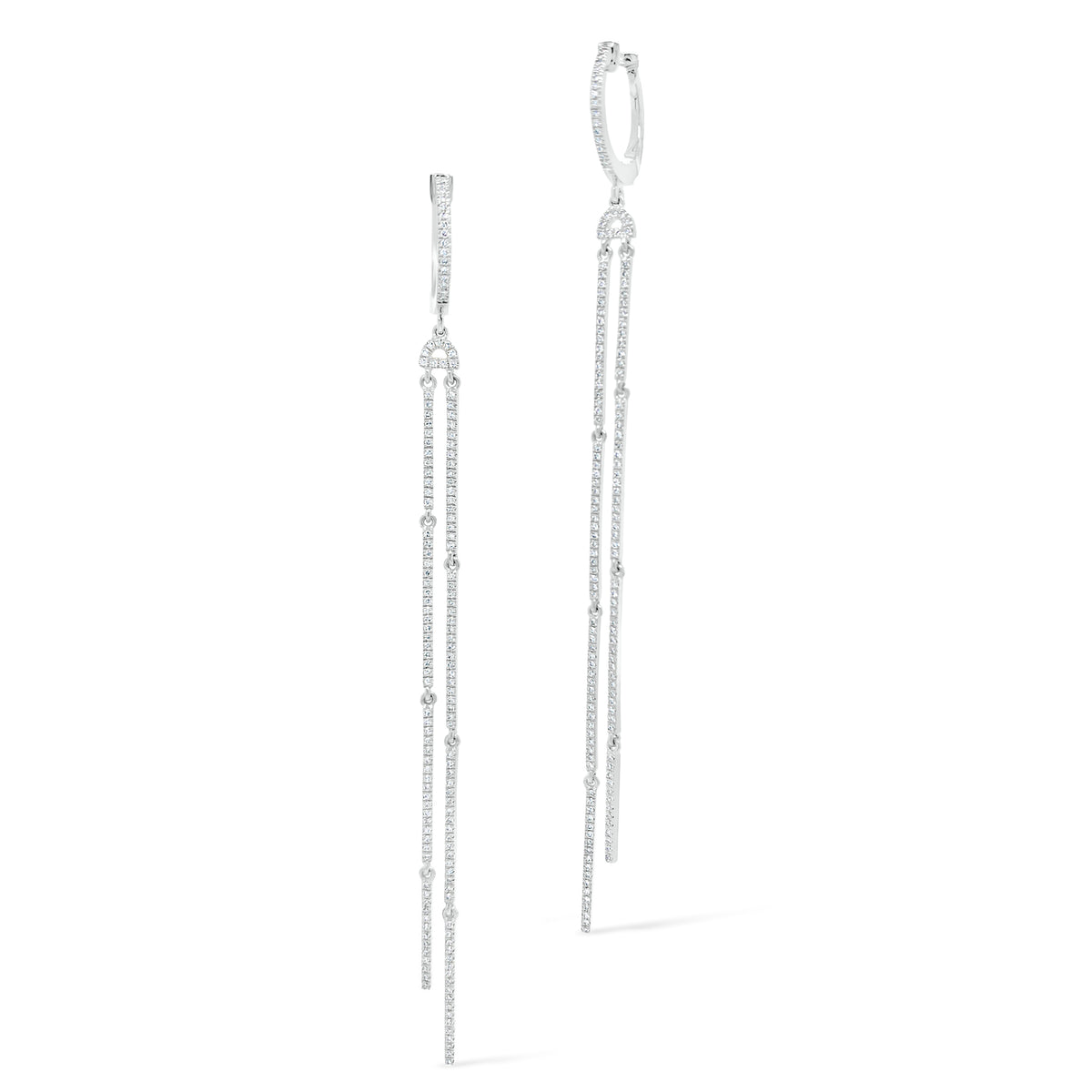 Diamond Double Drip Earrings  - 0.67 total carat weight