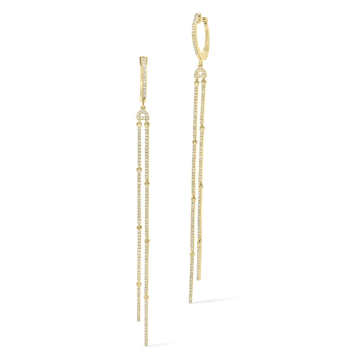 Diamond Double Drip Earrings  - 0.67 total carat weight