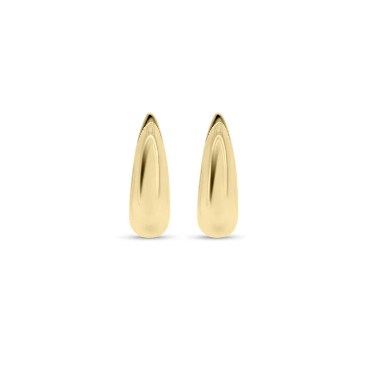 Gold bold huggie earrings - 14K gold weighing 3.08 grams