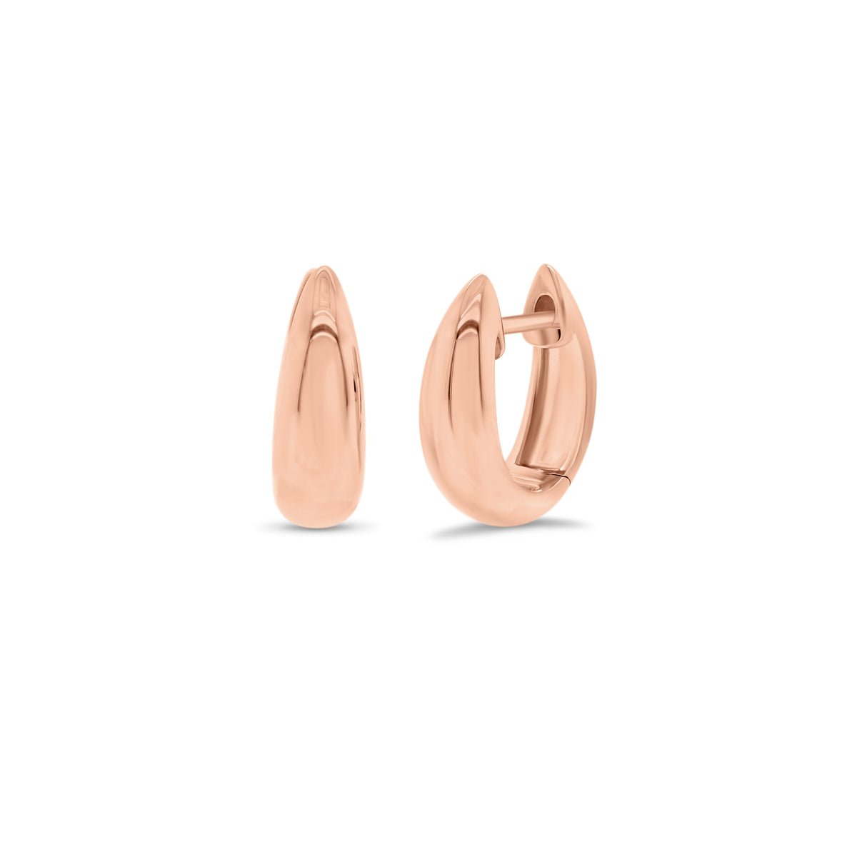 Gold bold huggie earrings - 14K gold weighing 3.08 grams