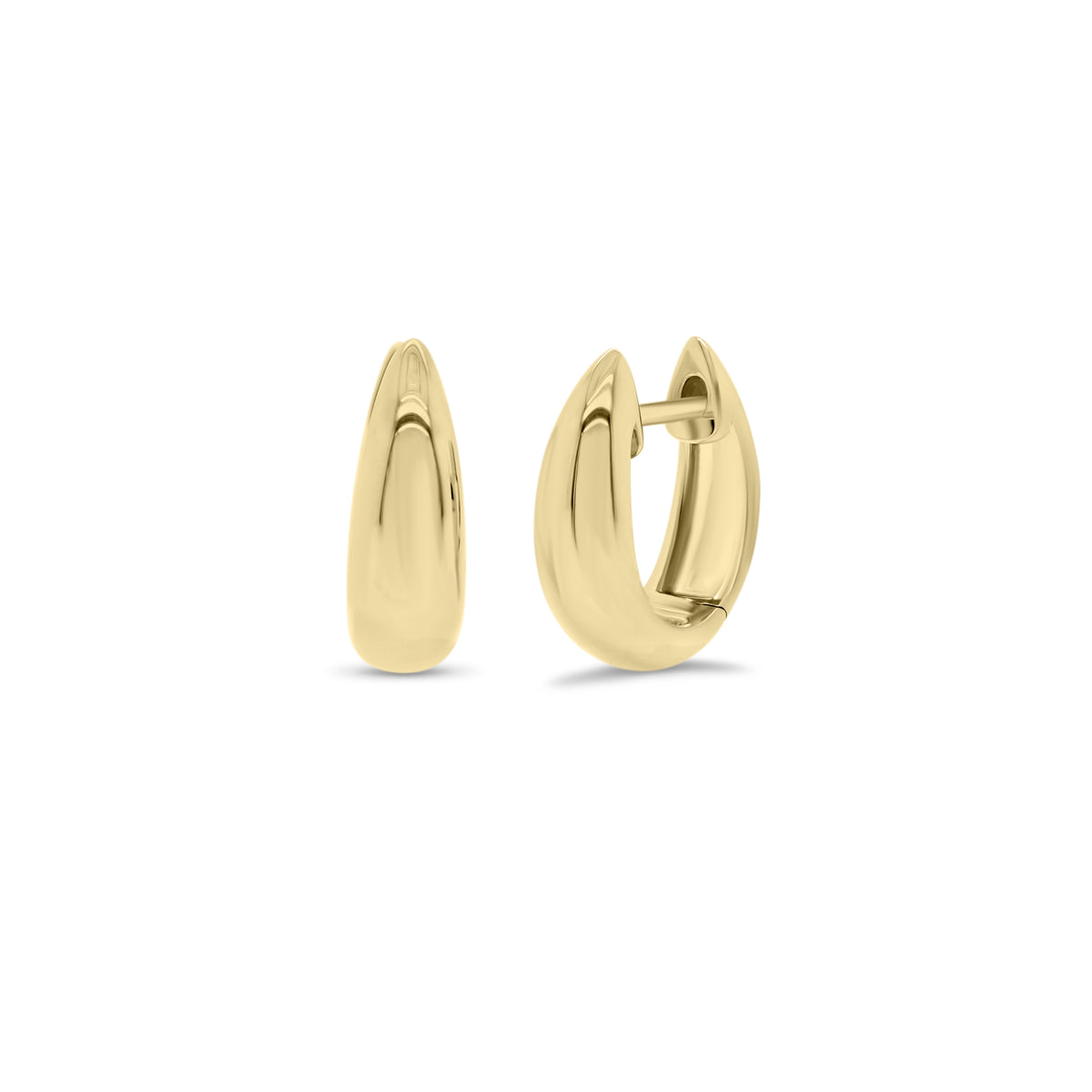 Gold bold huggie earrings - 14K gold weighing 3.08 grams
