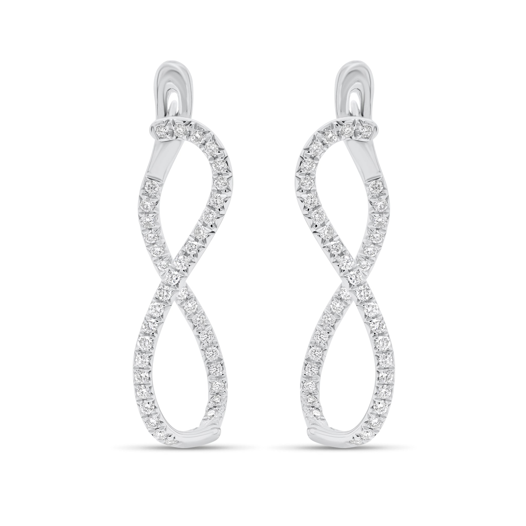 Diamond Infinity Hoop Earrings