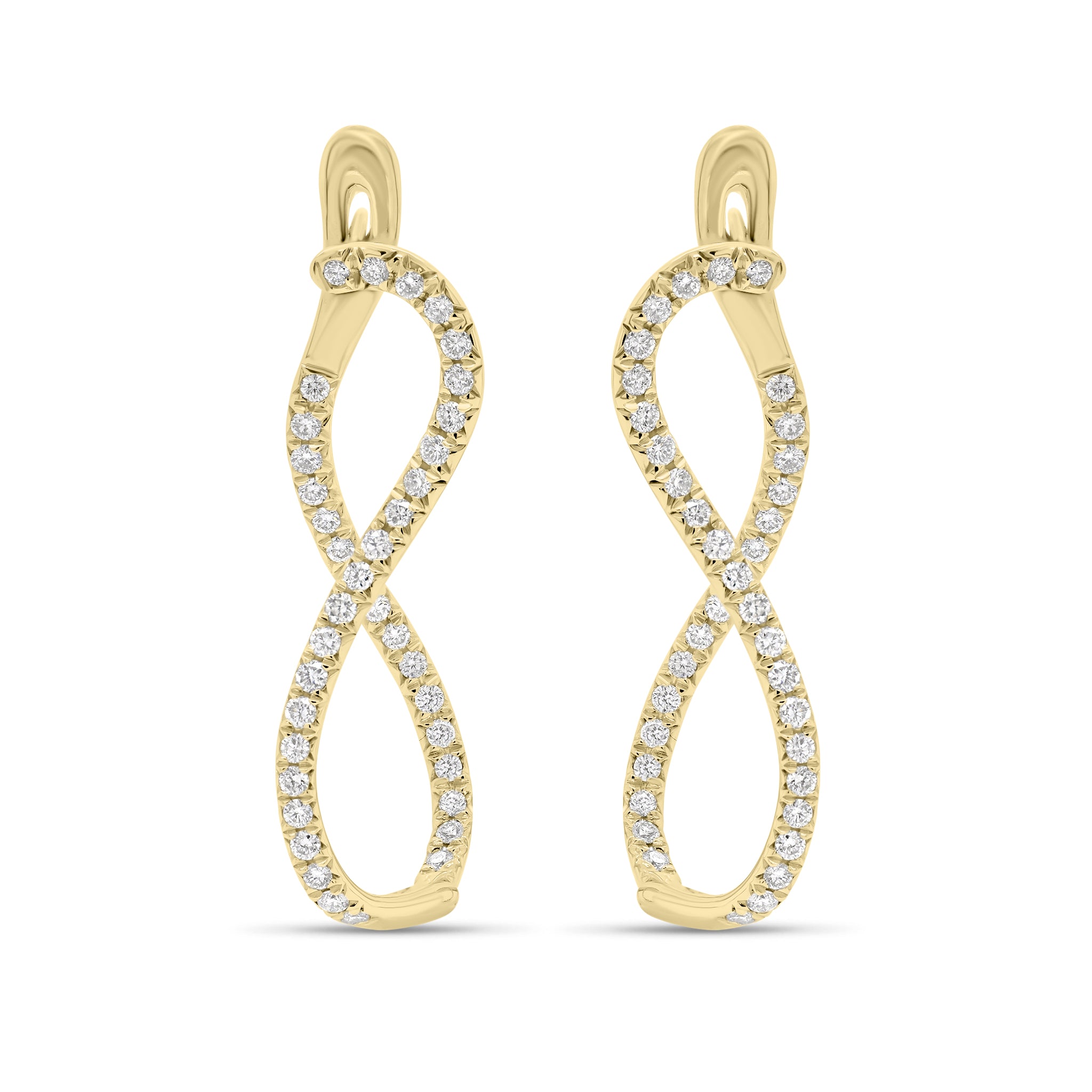 Buy Malabar Gold and Diamonds 18k Gold & Diamond Infinity Earrings Online  At Best Price @ Tata CLiQ