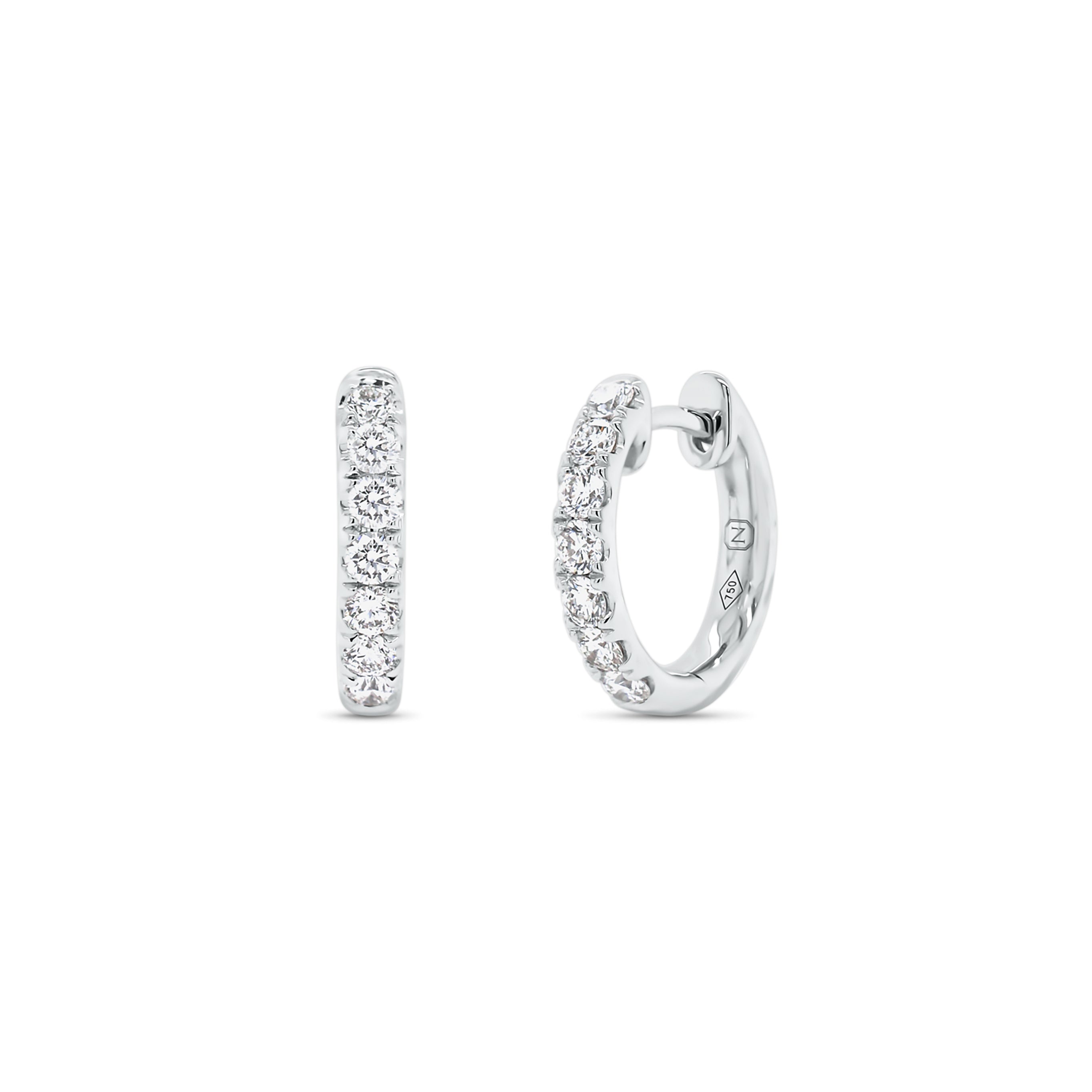 14K Solid White Gold Mens Diamond Stud Earrings 1.10 Ctw – Avianne Jewelers