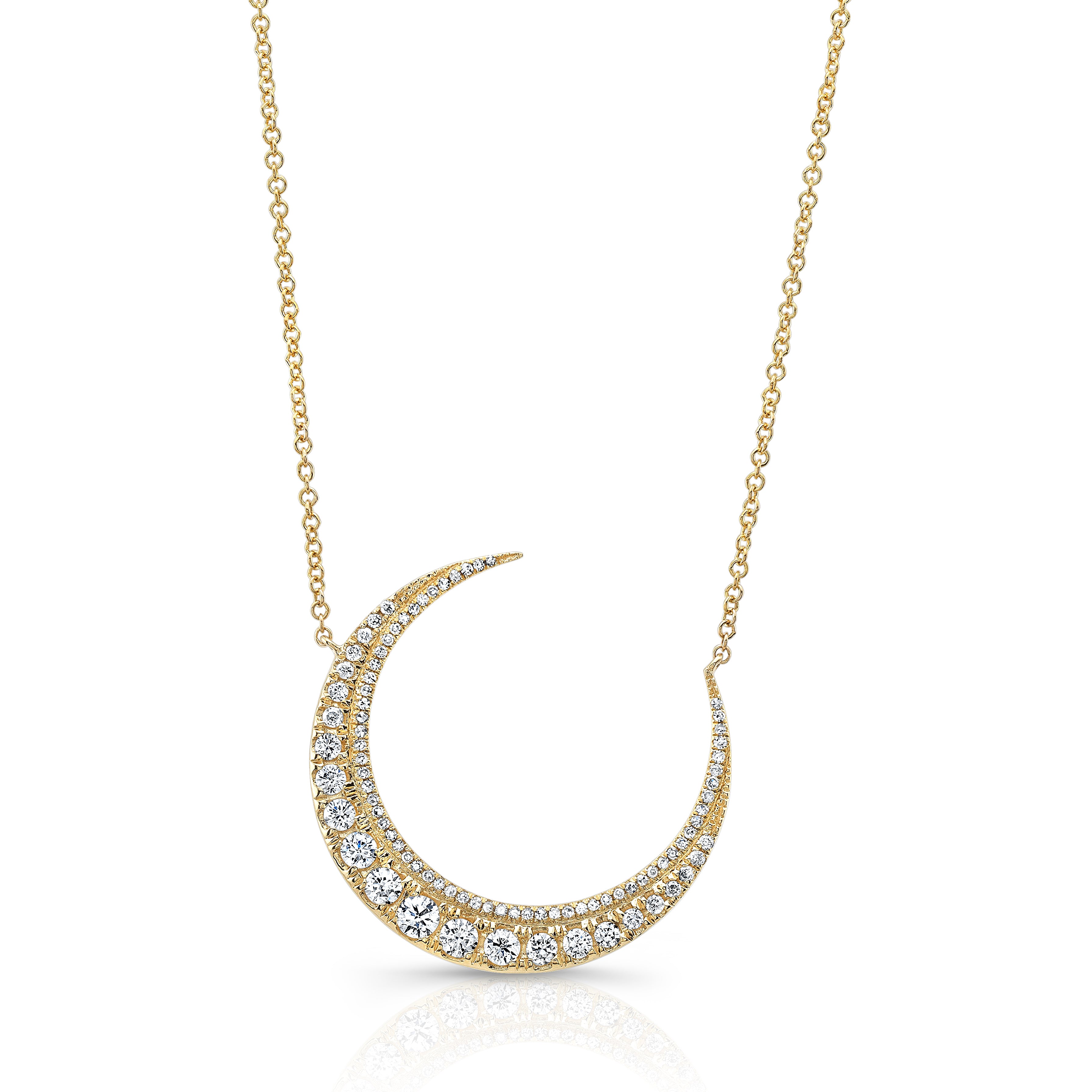 Infinity Crescent Moon 37mm Necklace – Phillips House