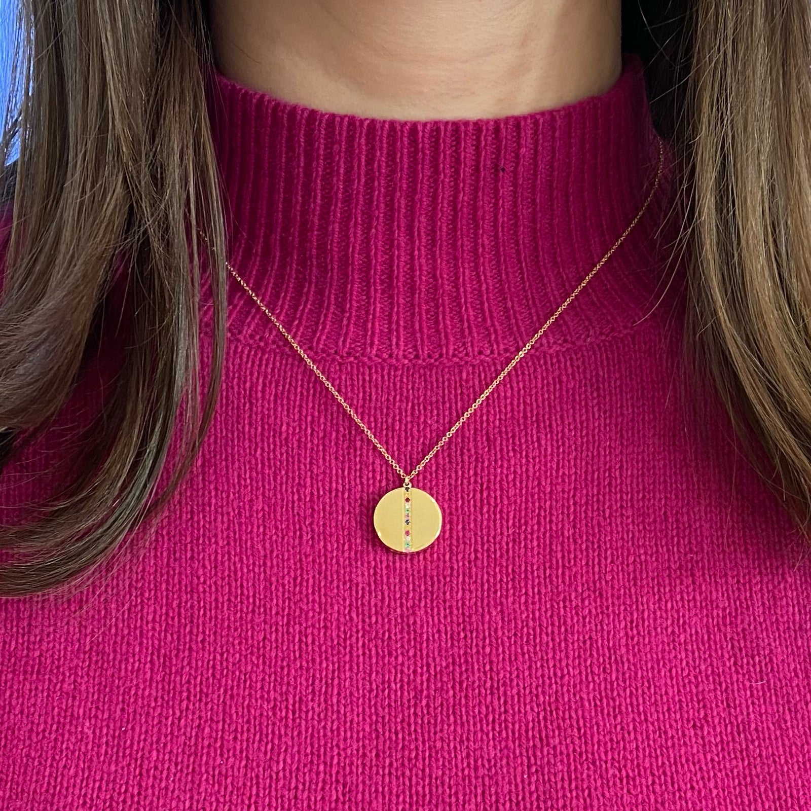 Diamond & Multicolor Gemstone Locket Necklace The perfect gift for any milestone. - 14k yellow gold locket necklace - 0.02 total carat weight (diamonds) - 0.14 total carat weight (multicolor gems)