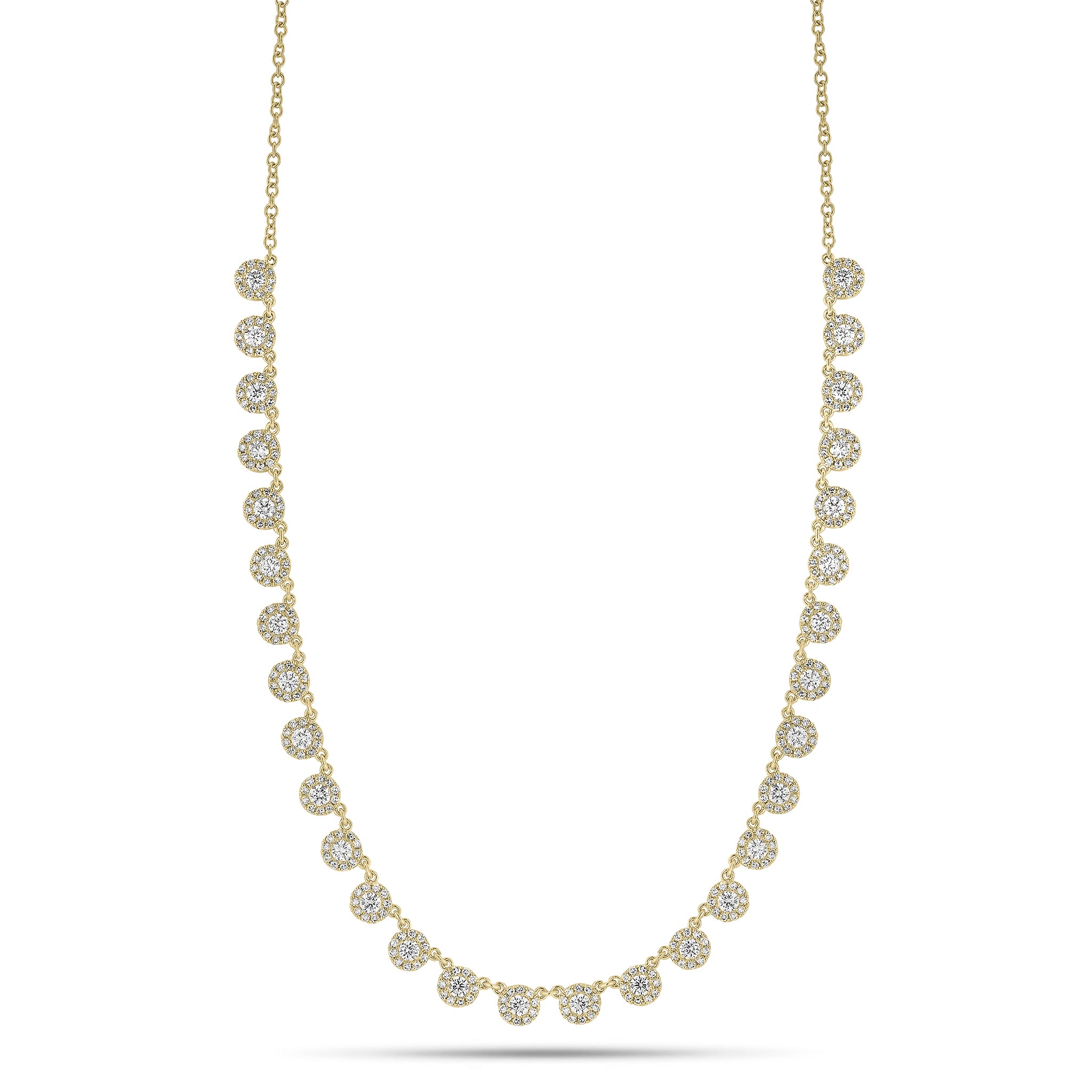 Diamond Halo Necklace - Nuha Jewelers