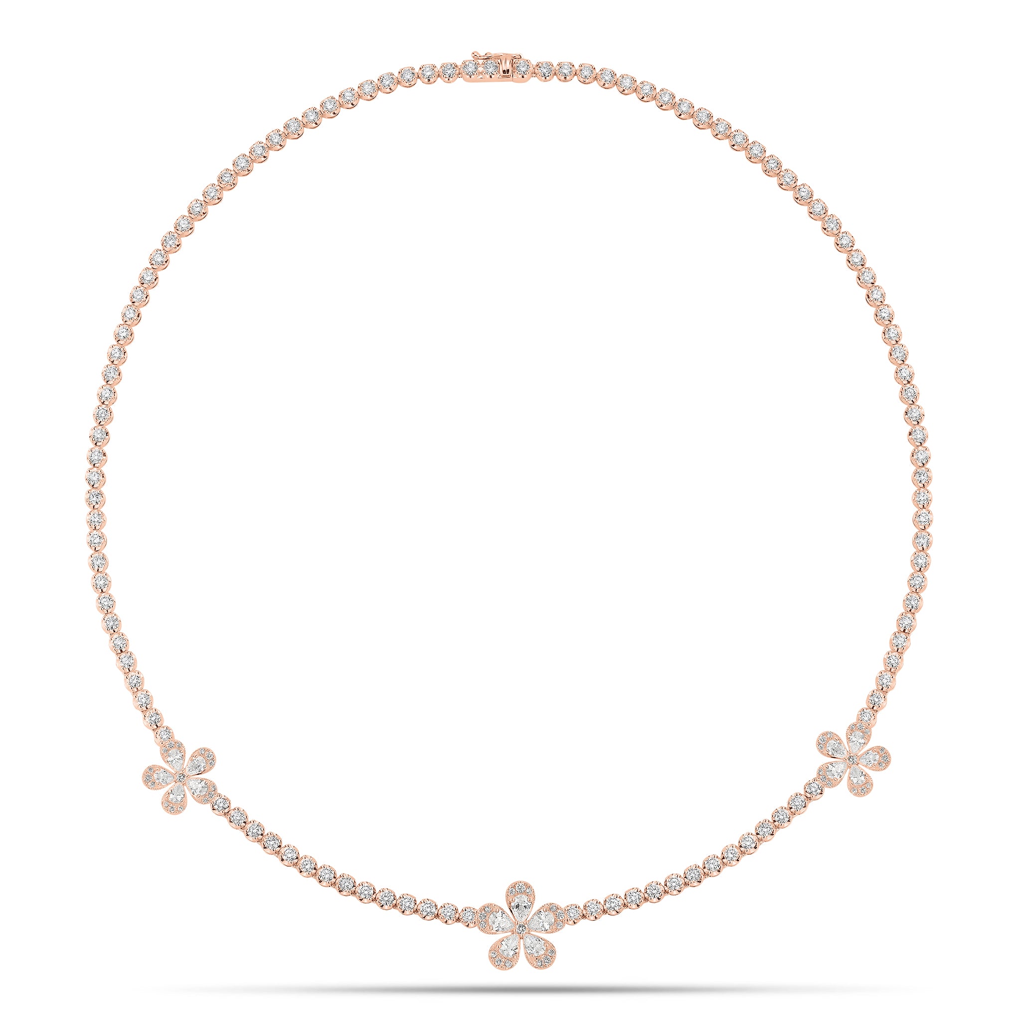 Custom Made Louis Vuitton Blossom Series 18K Rose Gold With Diamond Sets  Necklace&Earring&Bracelet