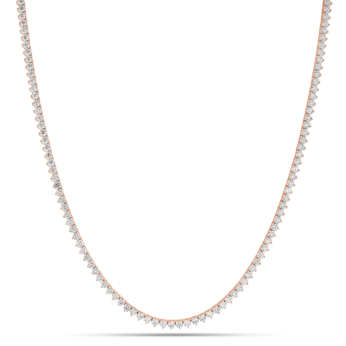 19.94 ct Diamond Long Tennis Necklace - 18K gold weighing 36.64 grams  - 239 round diamonds weighing 19.94 carats  - 28” length