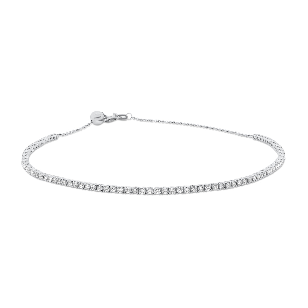 1.60 ct Diamond Tennis choker  - 14K gold weighing 6.73 grams  - 93 round diamonds totaling 1.60 carats
