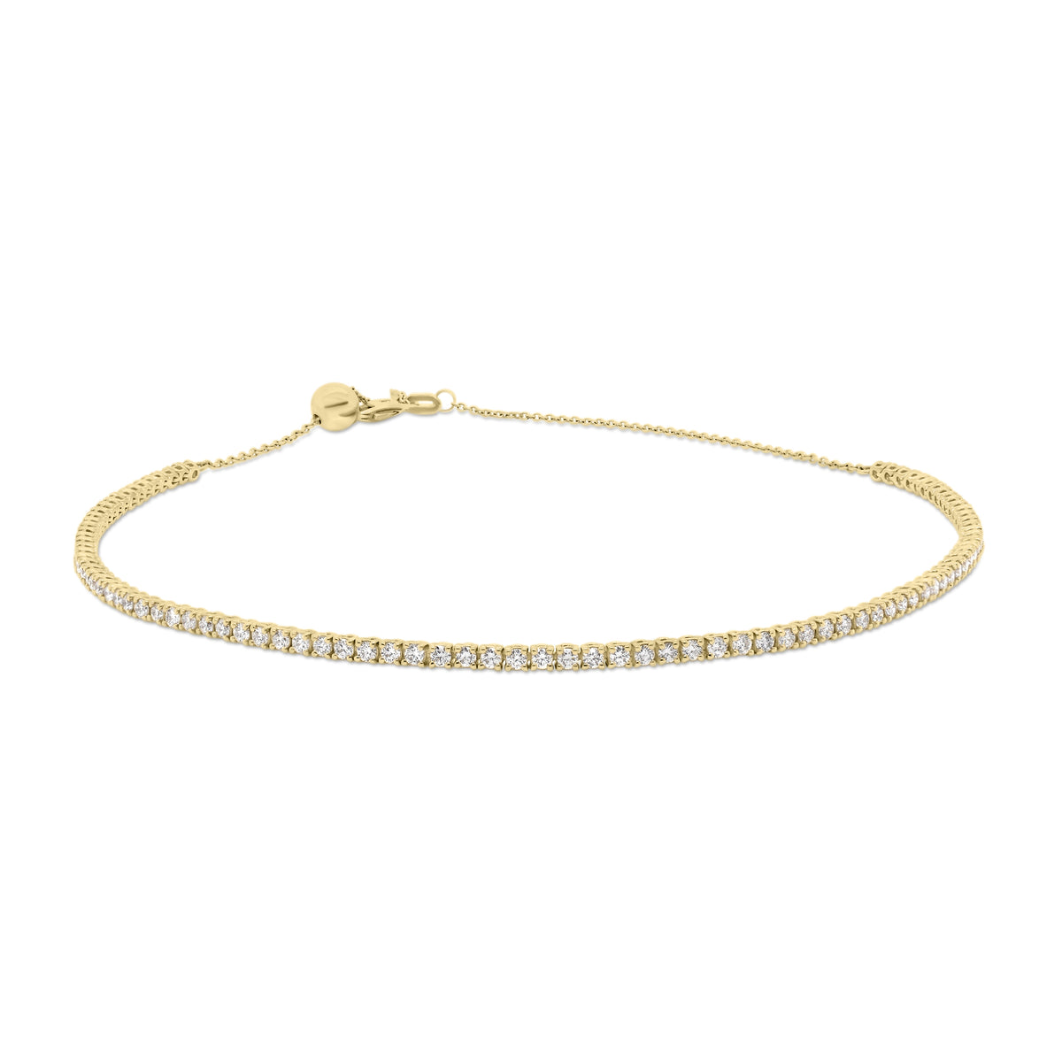 1.60 ct Diamond Tennis choker  - 14K gold weighing 6.73 grams  - 93 round diamonds totaling 1.60 carats