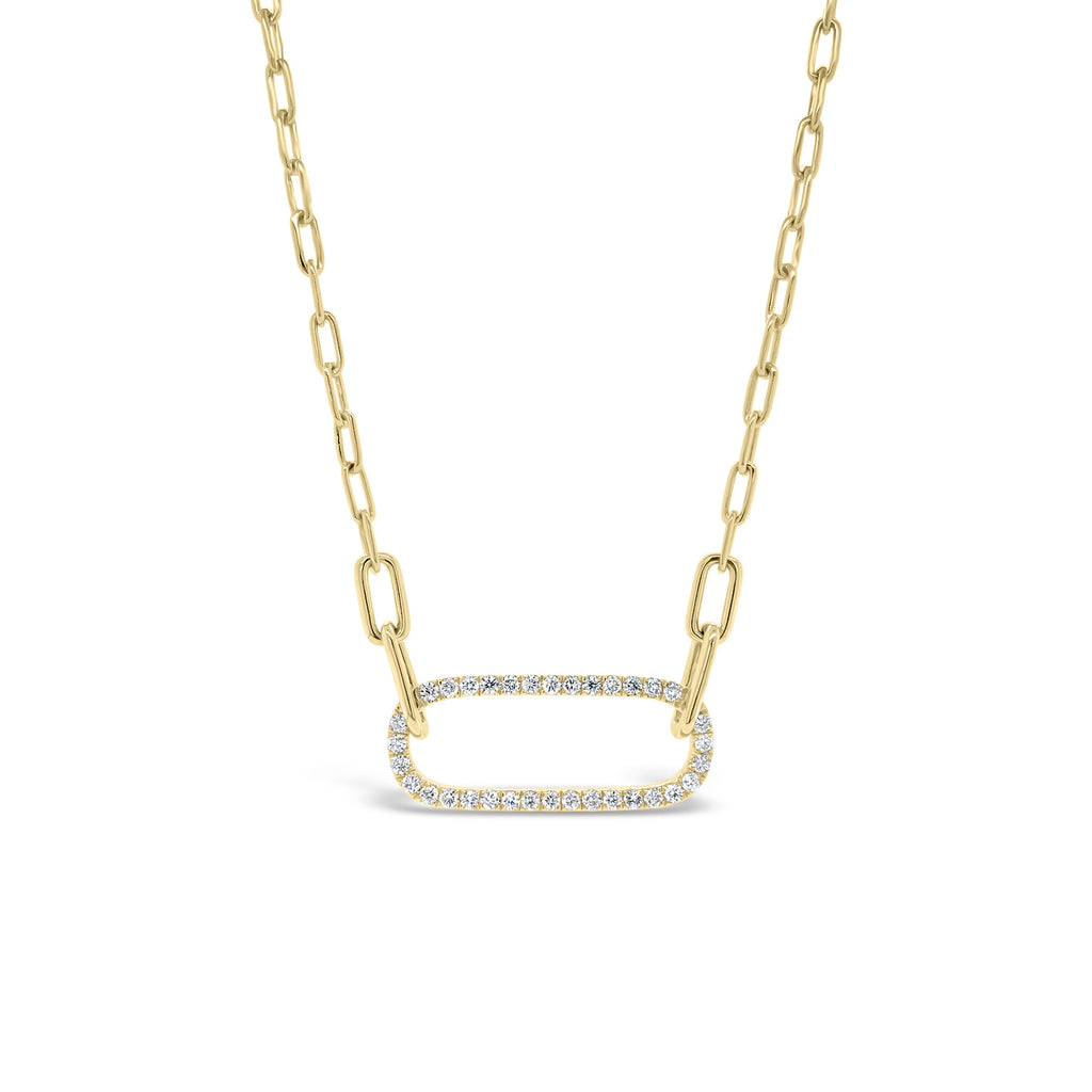 Diamond Open Link Pendant - Nuha Jewelers