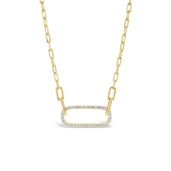 Diamond Open Link Pendant - Nuha Jewelers