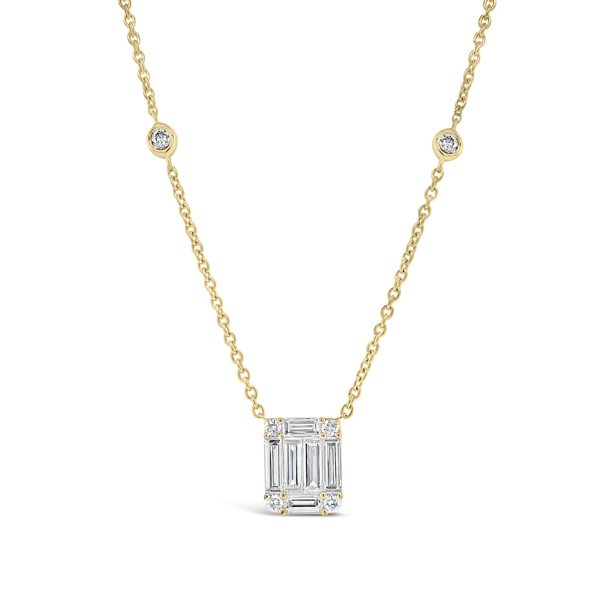 Star Rectangle Pendant Necklace- 18K Gold Plated - Stackable Jewellery – Au  Revoir Les Filles