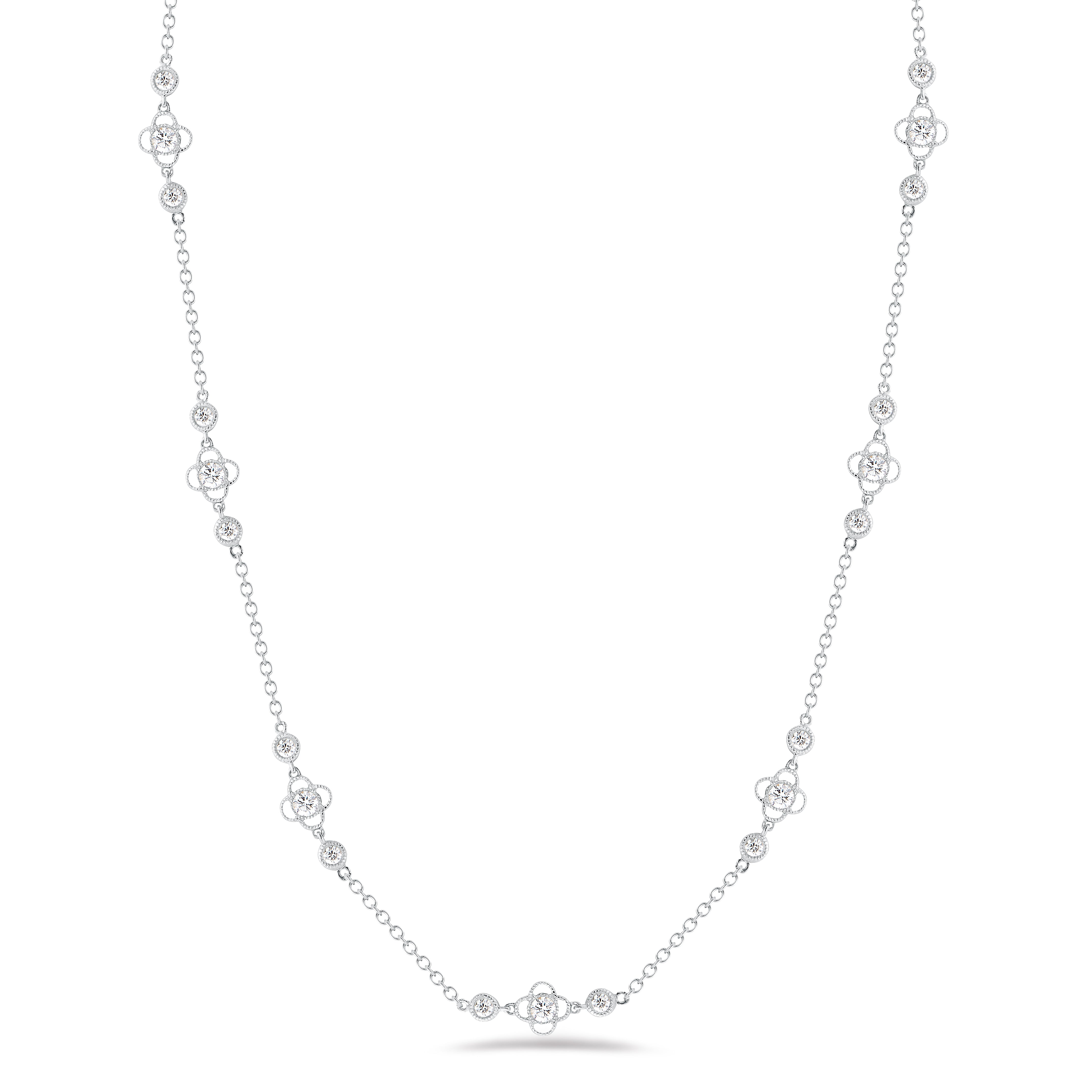 Gemstone and Diamond Accent Cluster Necklace (3-8 Stones) | Zales