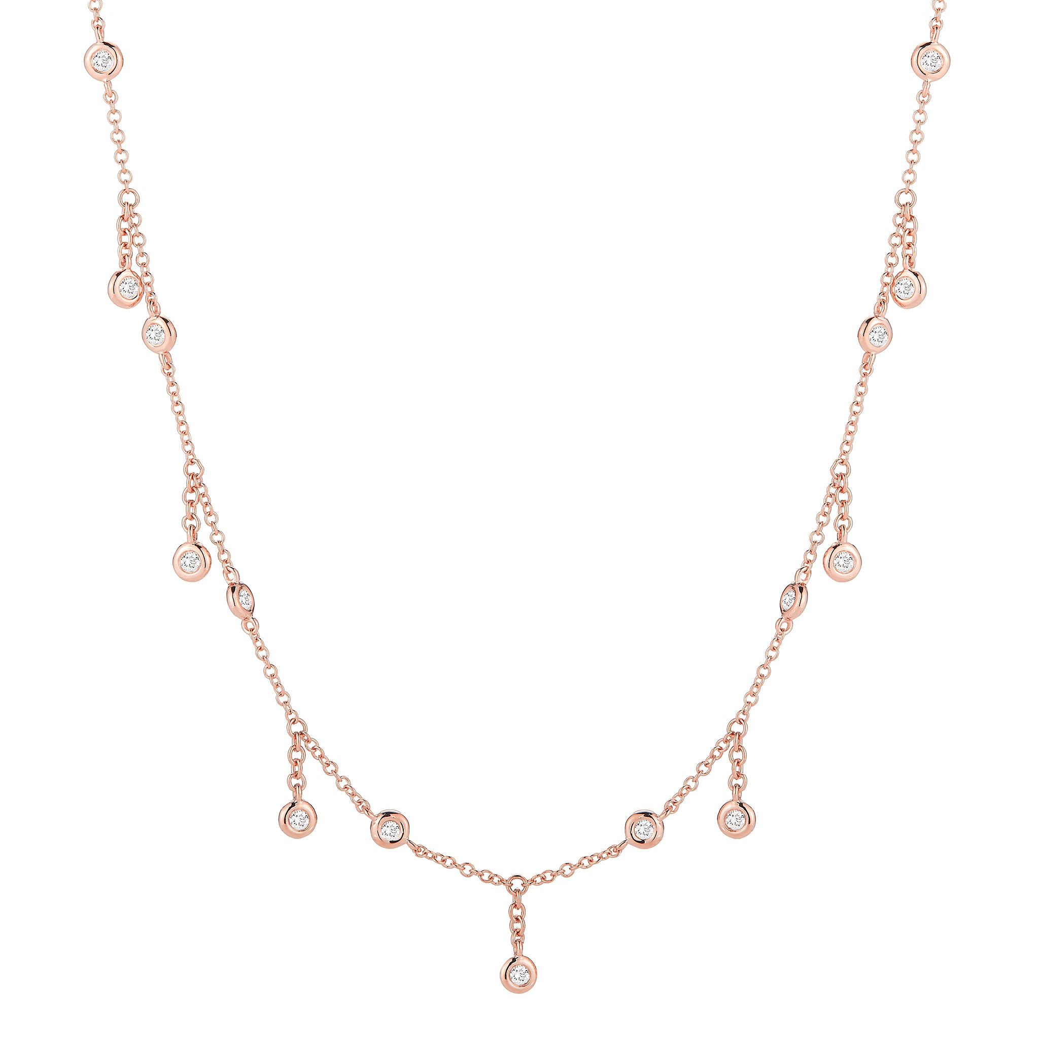 Diamond Fringe Necklace - Nuha Jewelers