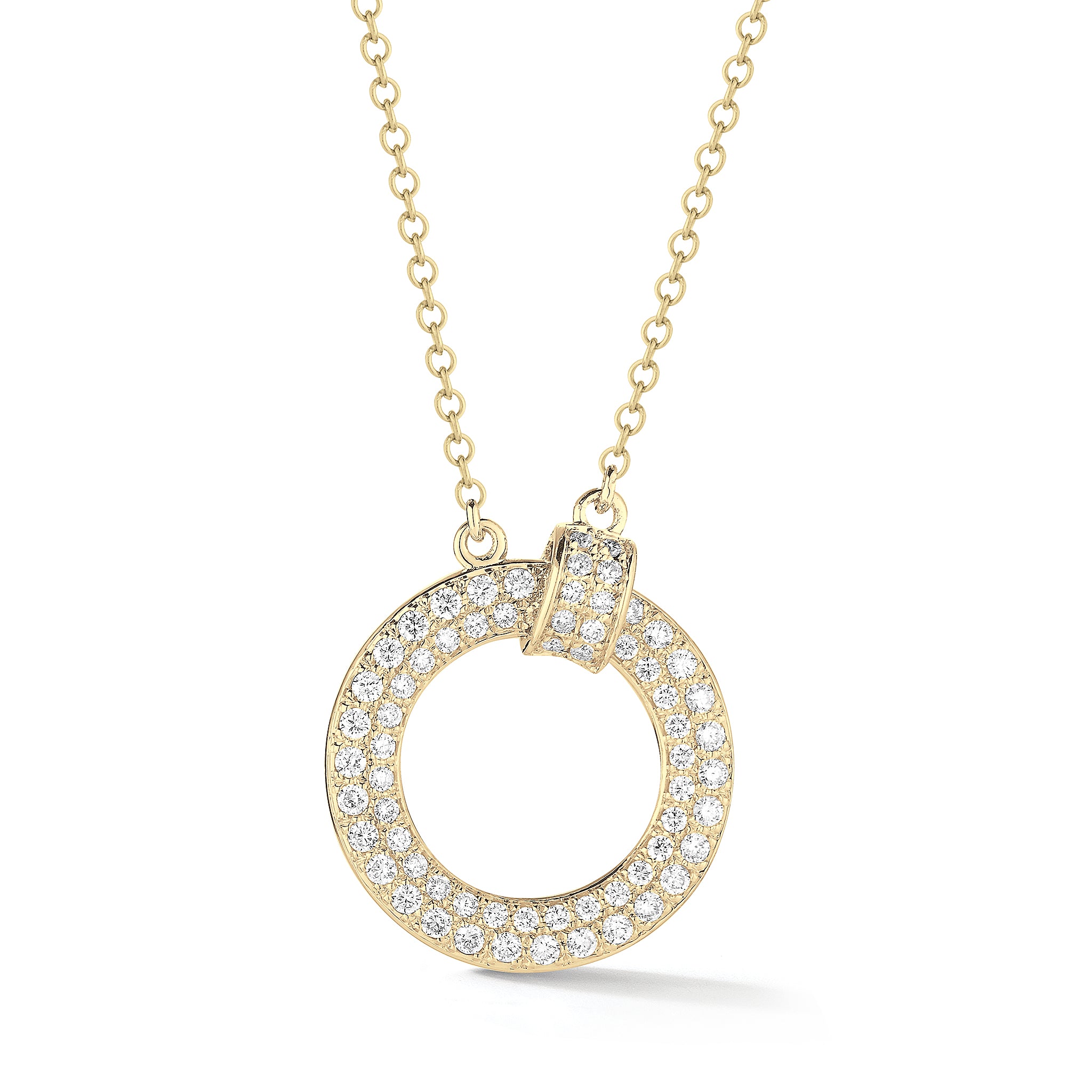 Magal Jewelry Pont Lock Necklace w/ Diamond