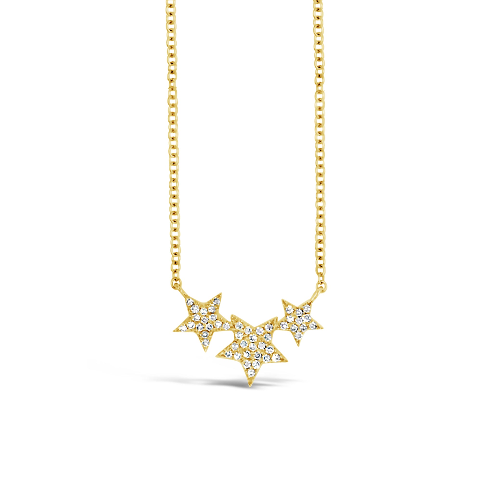 1/3 CT. T.W. Composite Diamond Star Necklace Charm in 10K Gold | Banter