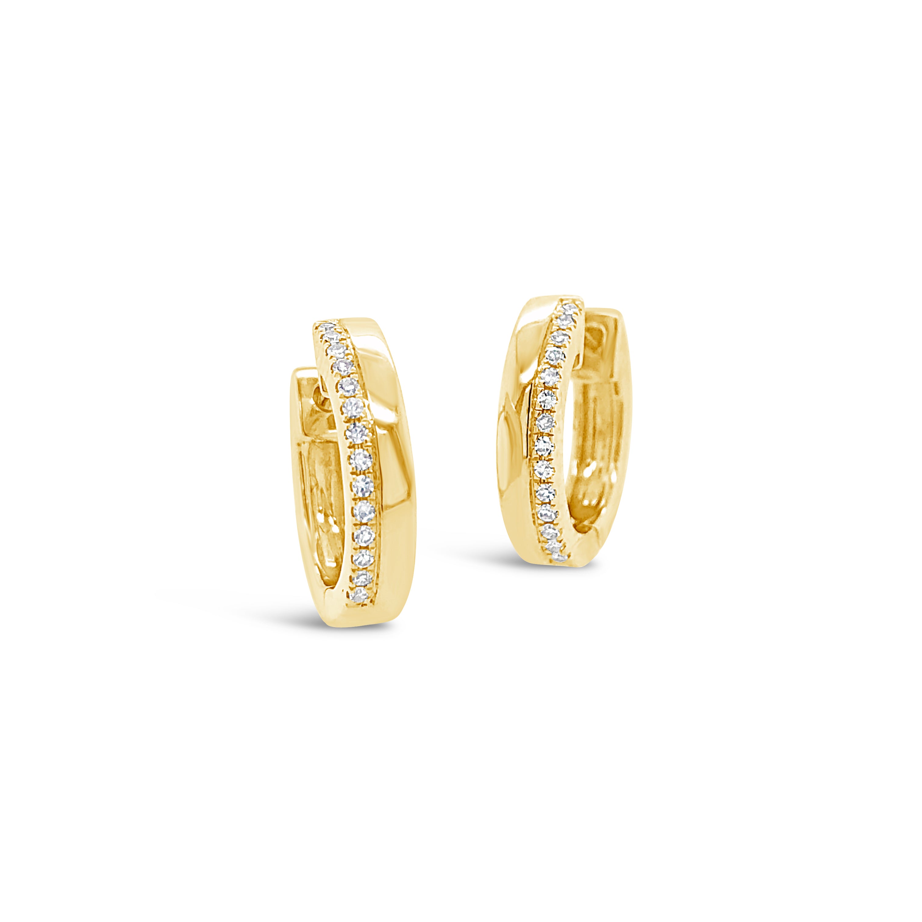 18Kt Gold Diamond Enamelled Half Hoop Earrings With Ring Design by Kaj Fine  Jewellery at Pernia's Pop Up Shop 2024