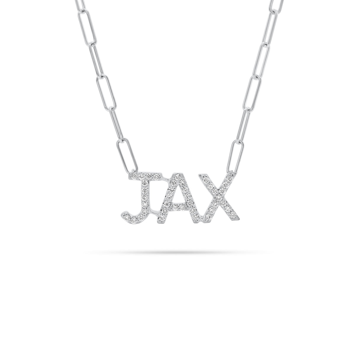 Diamond Uppercase Initial Pendant  - 14K gold weighing 1.73 grams  - 15 round diamonds totaling 0.07 carats