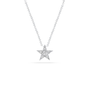 Diamond Twinkling Star Pendant  - 14K gold weighing 1.71 grams  - 6 round diamonds totaling 0.22 carats