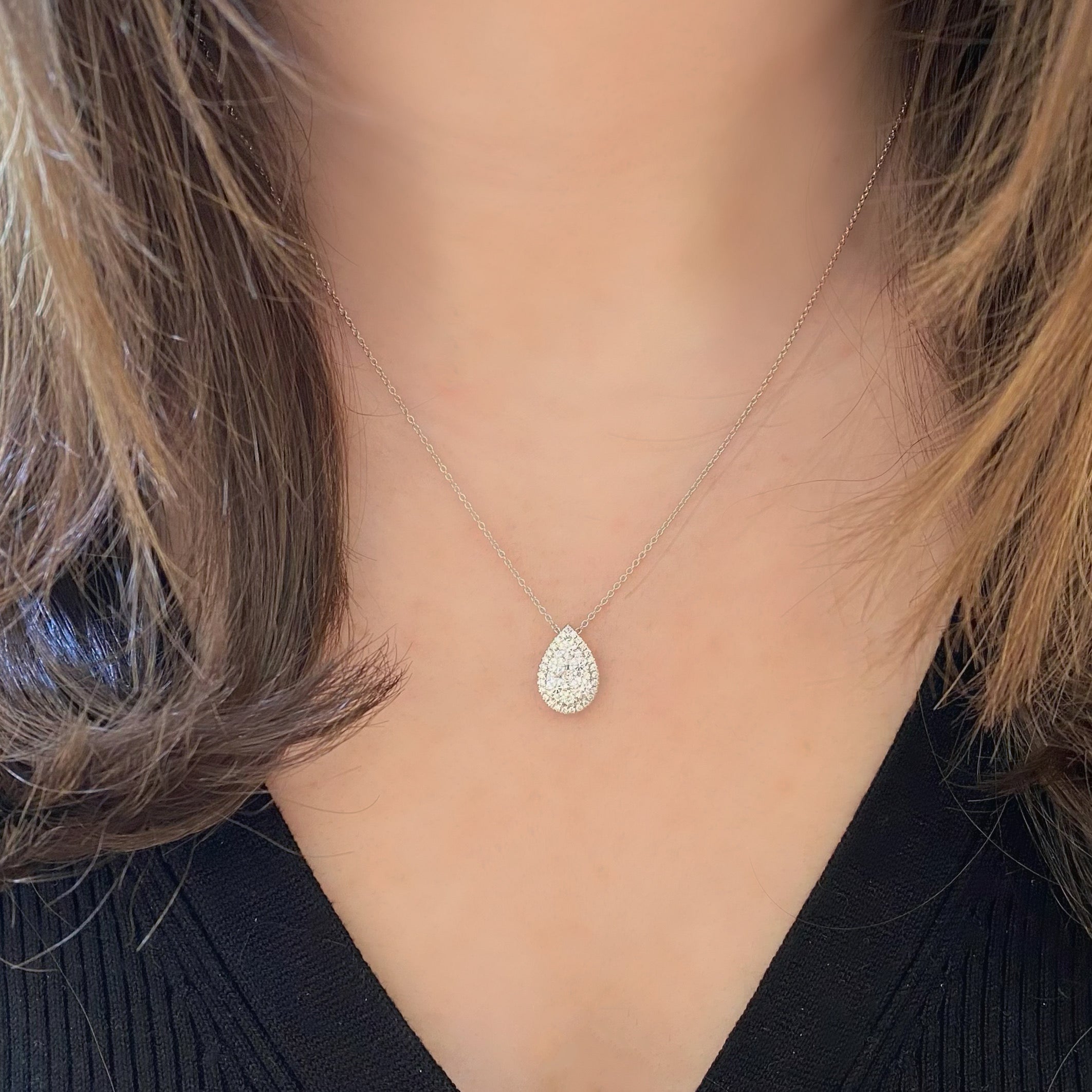 Elora Gems Teardrop Necklace in Sapphire - j.hoffman's