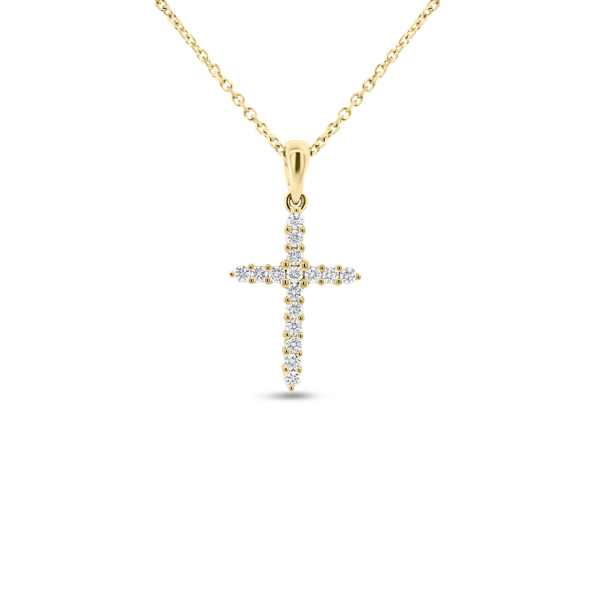 Diamond Classic Cross Pendant - Nuha Jewelers