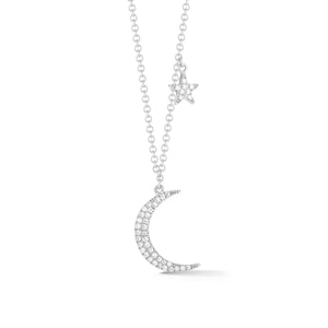 Diamond star and moon necklace Clearance
