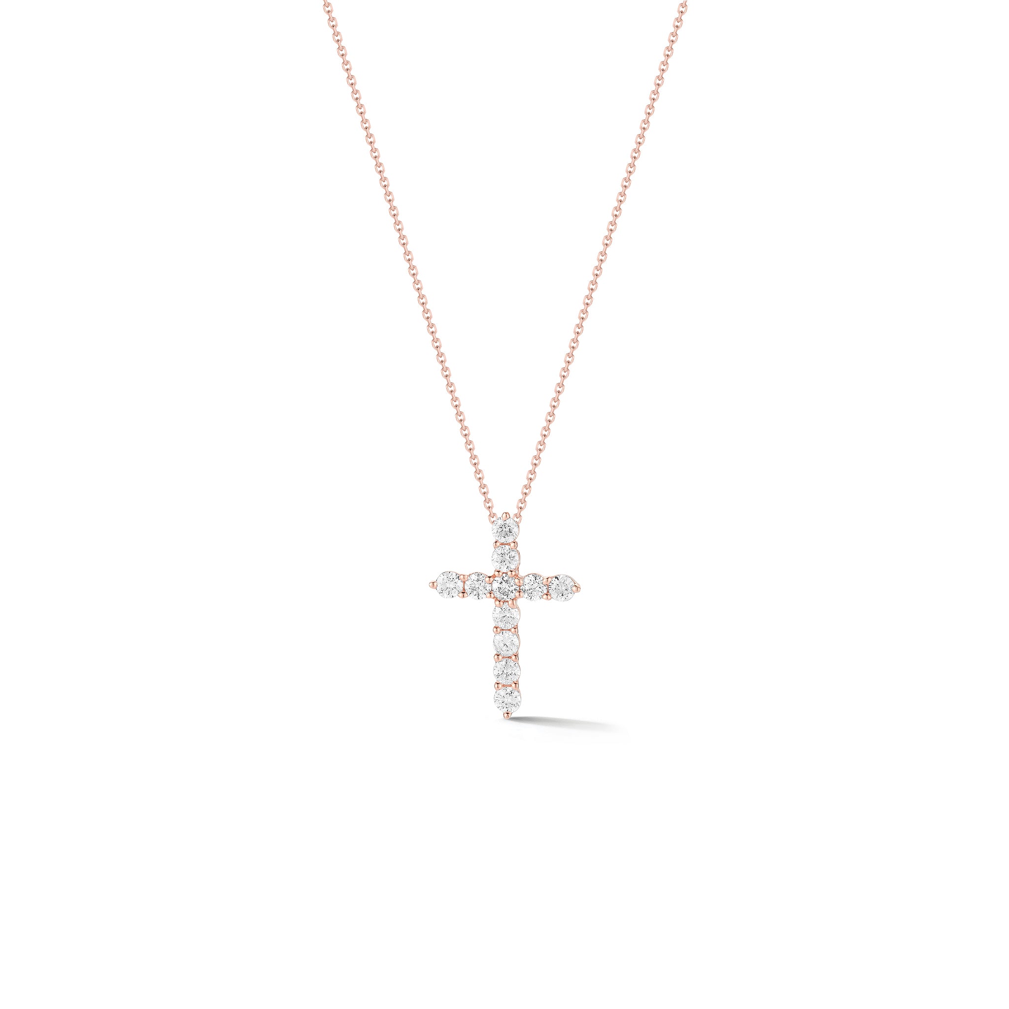 Faith Medium Cross Pendant with Diamonds in 18K White Gold - Kwiat