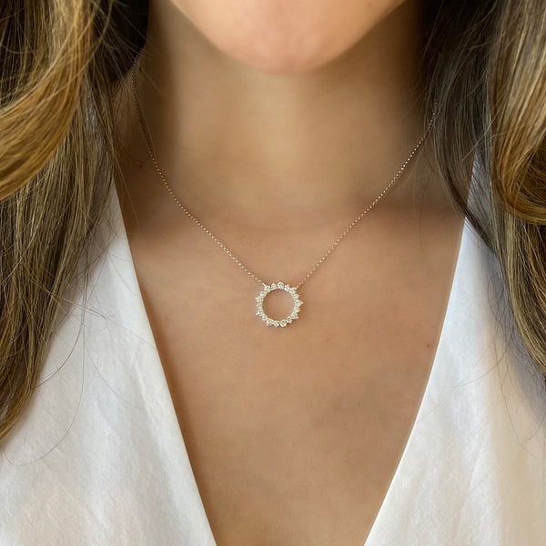 Diamond Circle of Life Pendant Necklace1