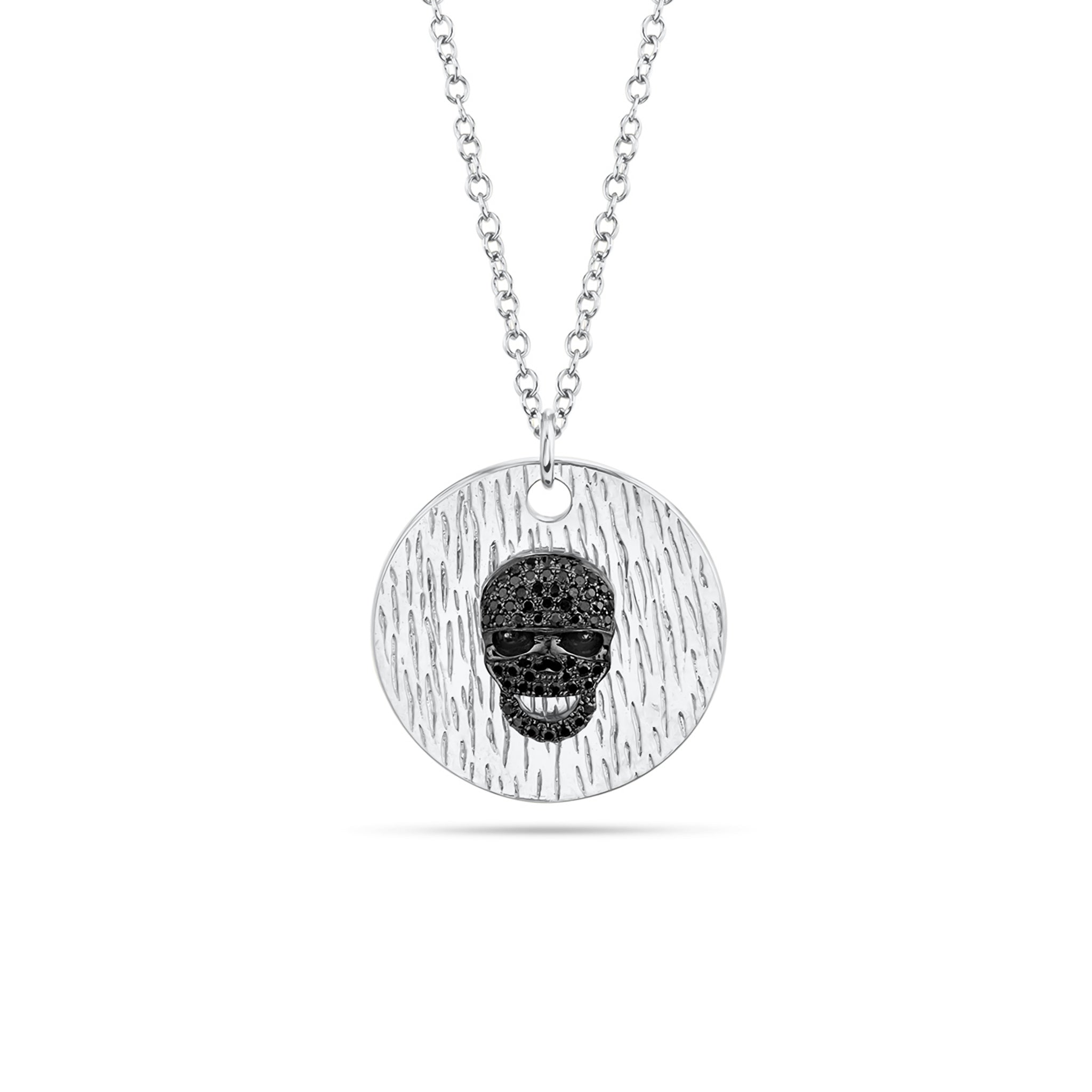 Black diamond skull necklace Clearance
