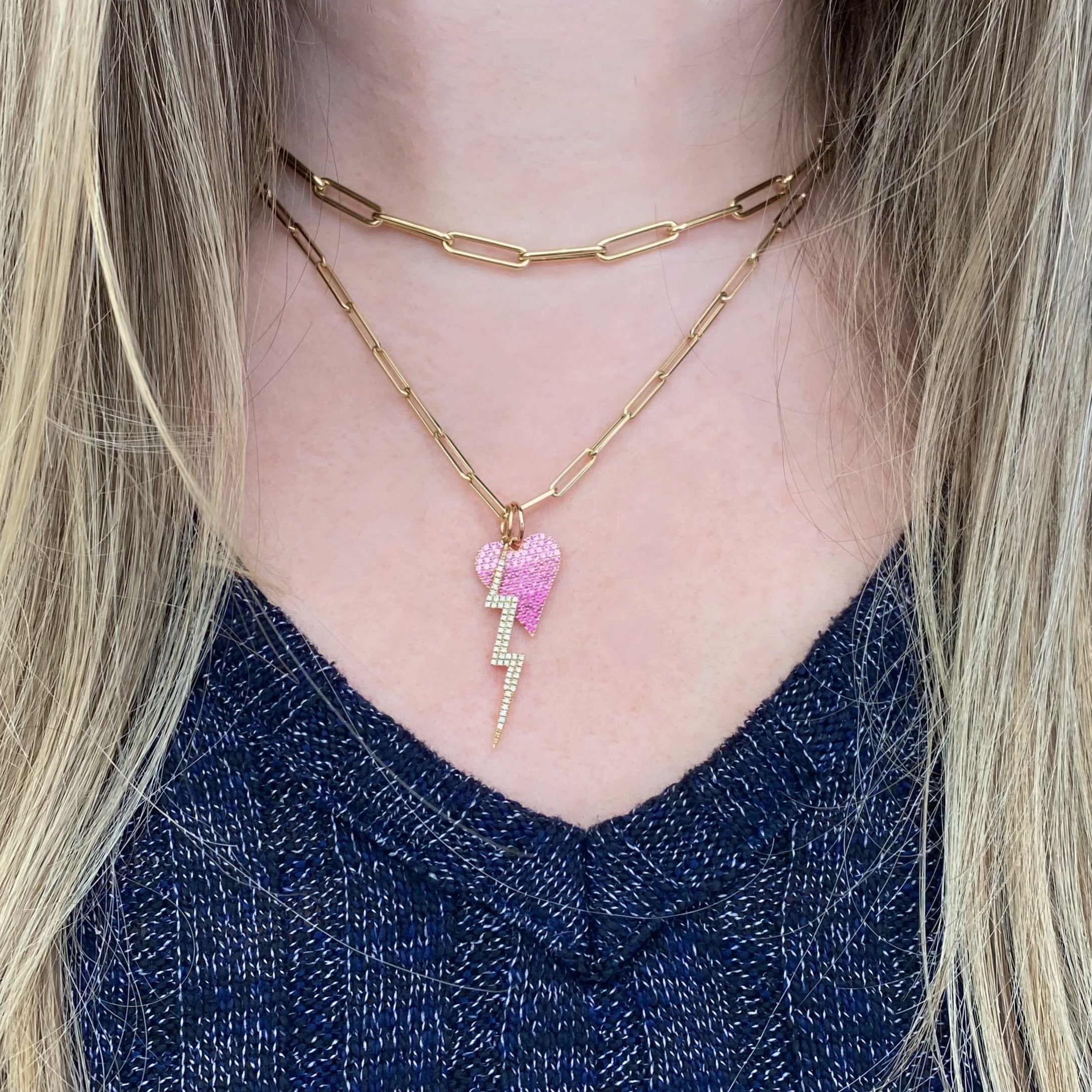 Ombre Pink Sapphire Necklace