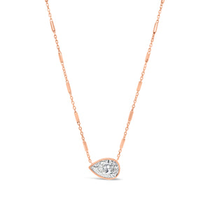 Pear-Shaped Diamond Pendant Necklace   - 1.06cts, I color & I2 in clarity