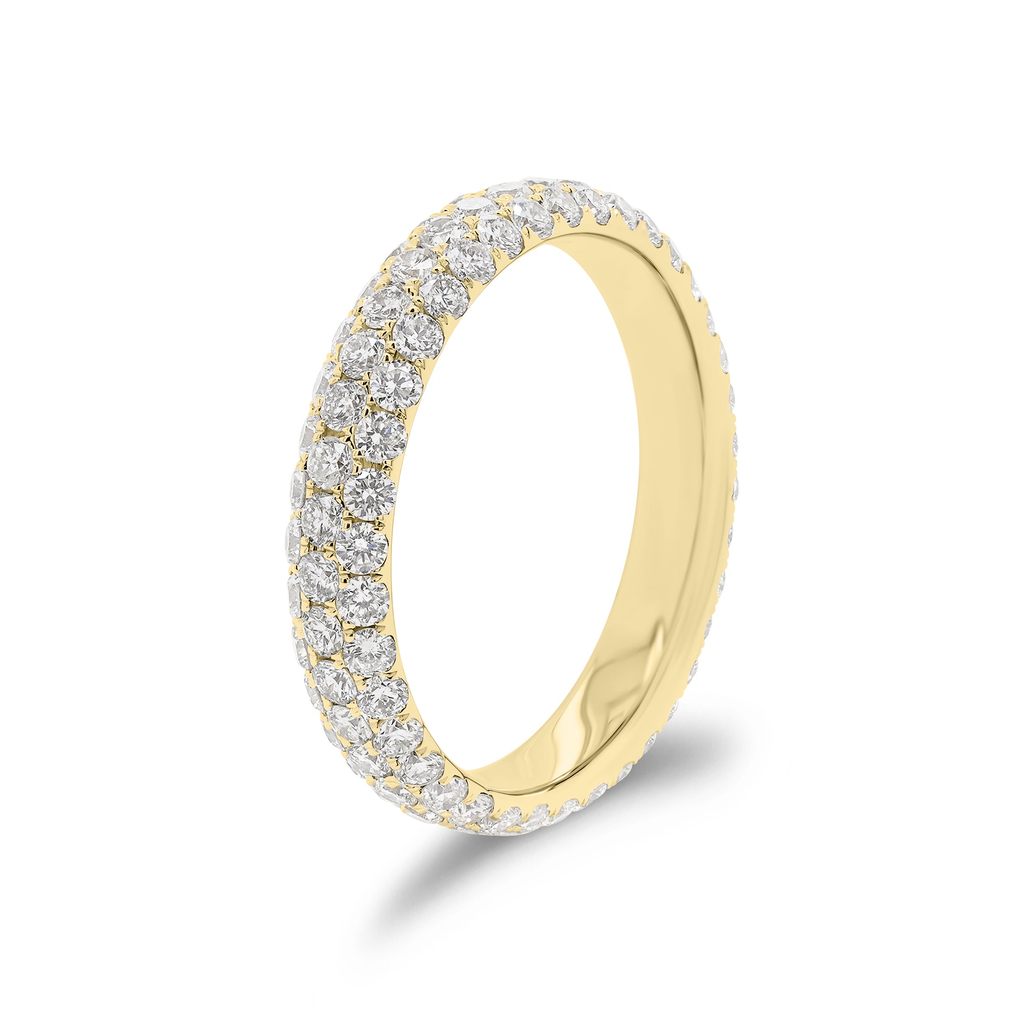 Platinum Diamond Pave Set Eternity Ring — Petra Jewellery
