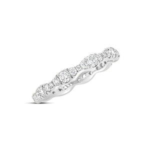 Diamond Stacking Eternity Ring  -18k gold weighing 1.75 grams.  -40 round diamonds weighing .76 carats.