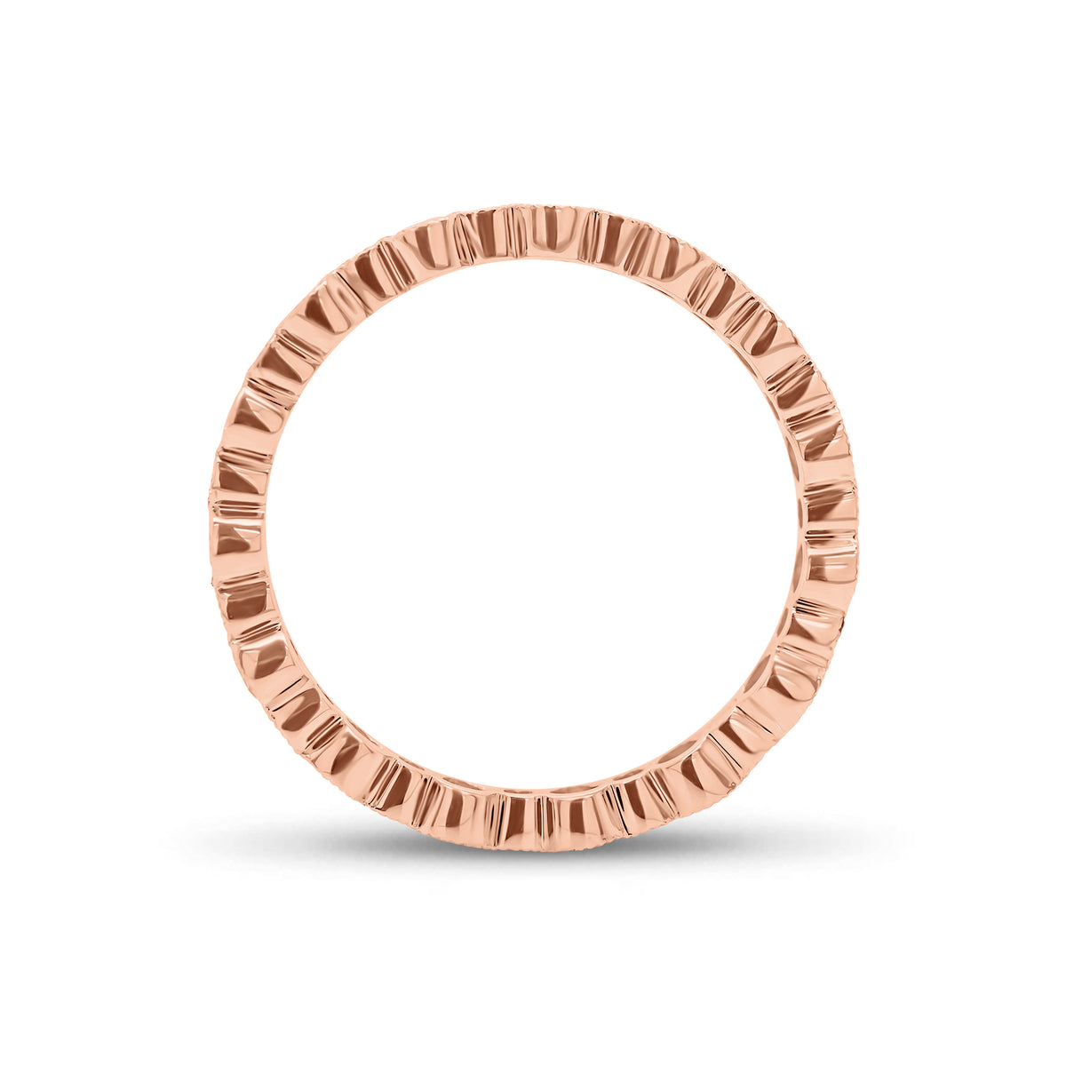 Diamond Milgrain Eternity Ring - 18K gold weighing 1.53 grams  - 30 round diamonds weighing 0.95 carats