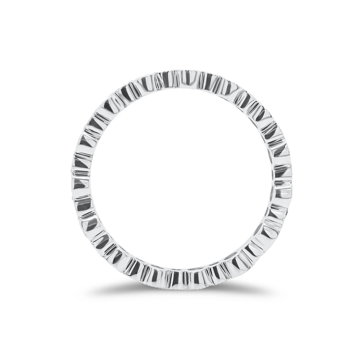 Diamond Milgrain Eternity Ring - 18K gold weighing 1.53 grams  - 30 round diamonds weighing 0.95 carats