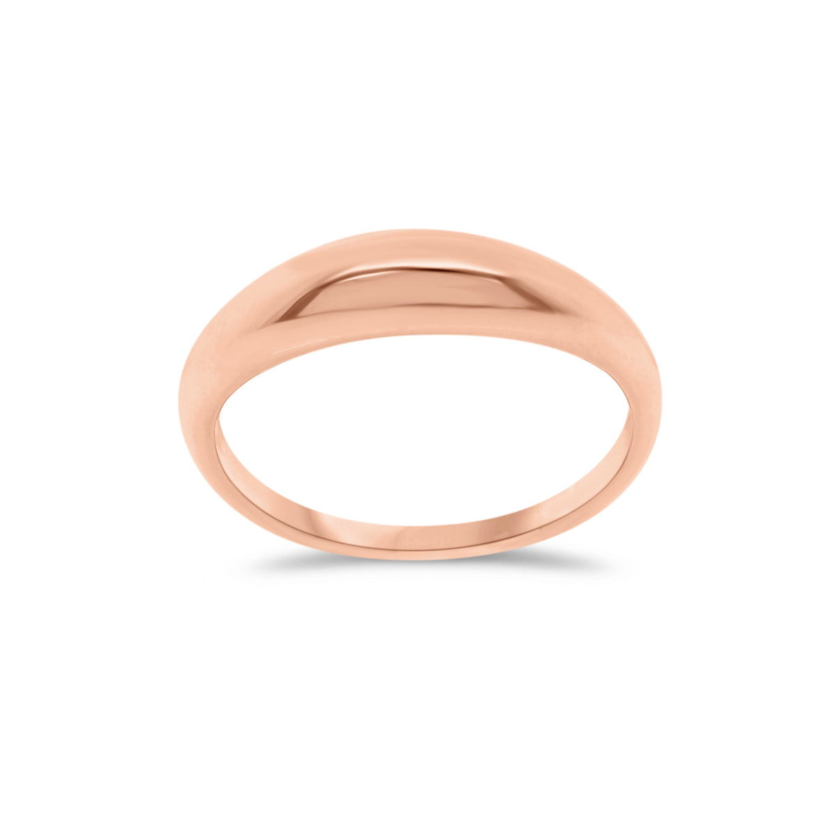 Gold Slim Dome Ring  - 14K gold weighing 2.12 grams
