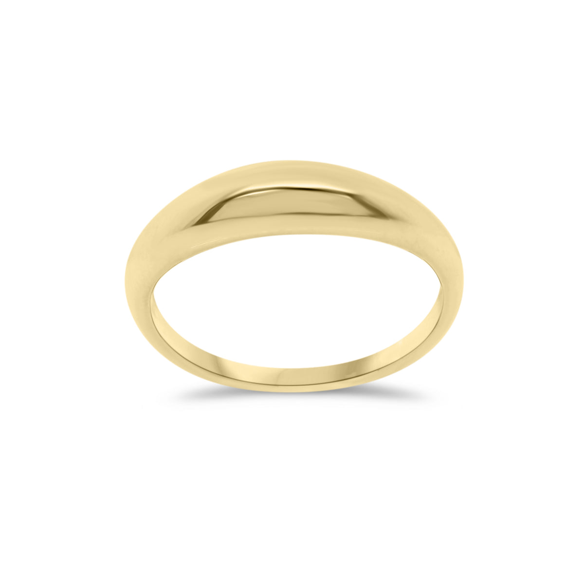 Gold Slim Dome Ring  - 14K gold weighing 2.12 grams