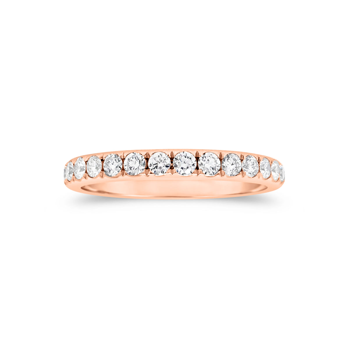 Comfort Fit Diamond Eternity Band Ring  -18k gold weighing 2.53 grams  -28 round diamonds weighing 1.12 carats