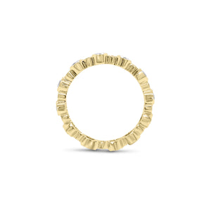 Diamond Eternity Band with Milgrain  - 18K gold weighing 2.41 grams  - 24 round diamonds totaling 0.86 carats