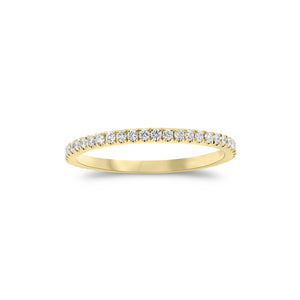 Mini Diamond Eternity Ring  -14k gold weighing 1.25 grams  -48 round diamonds weighing .37 carats