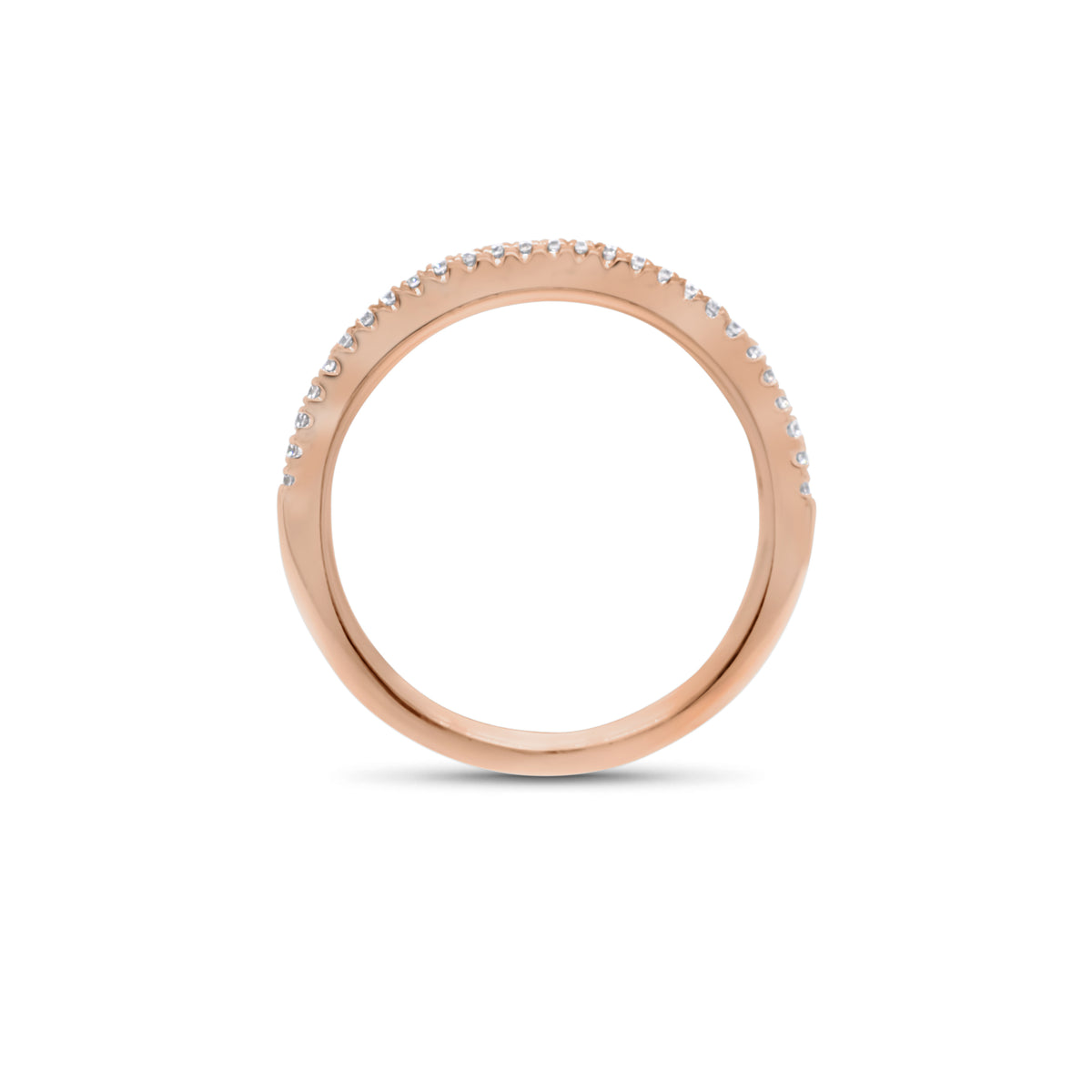 Baguette Diamond Wedding Band  - 18K gold weighing 5.41 grams  - 22 straight baguettes totaling 0.82 carats  - 54 round diamonds totaling 0.24 carats