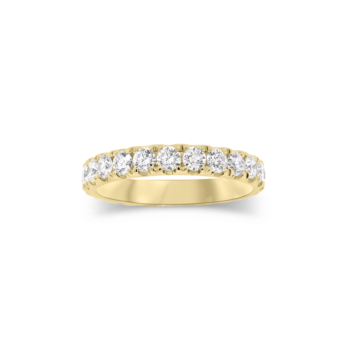 Diamond Eternity Band  - 18K gold weighing 3.69 grams  - 24 round diamonds totaling 1.73 carats