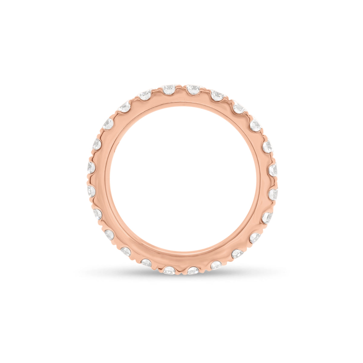 Diamond Eternity Band  - 18K gold weighing 3.69 grams  - 24 round diamonds totaling 1.73 carats