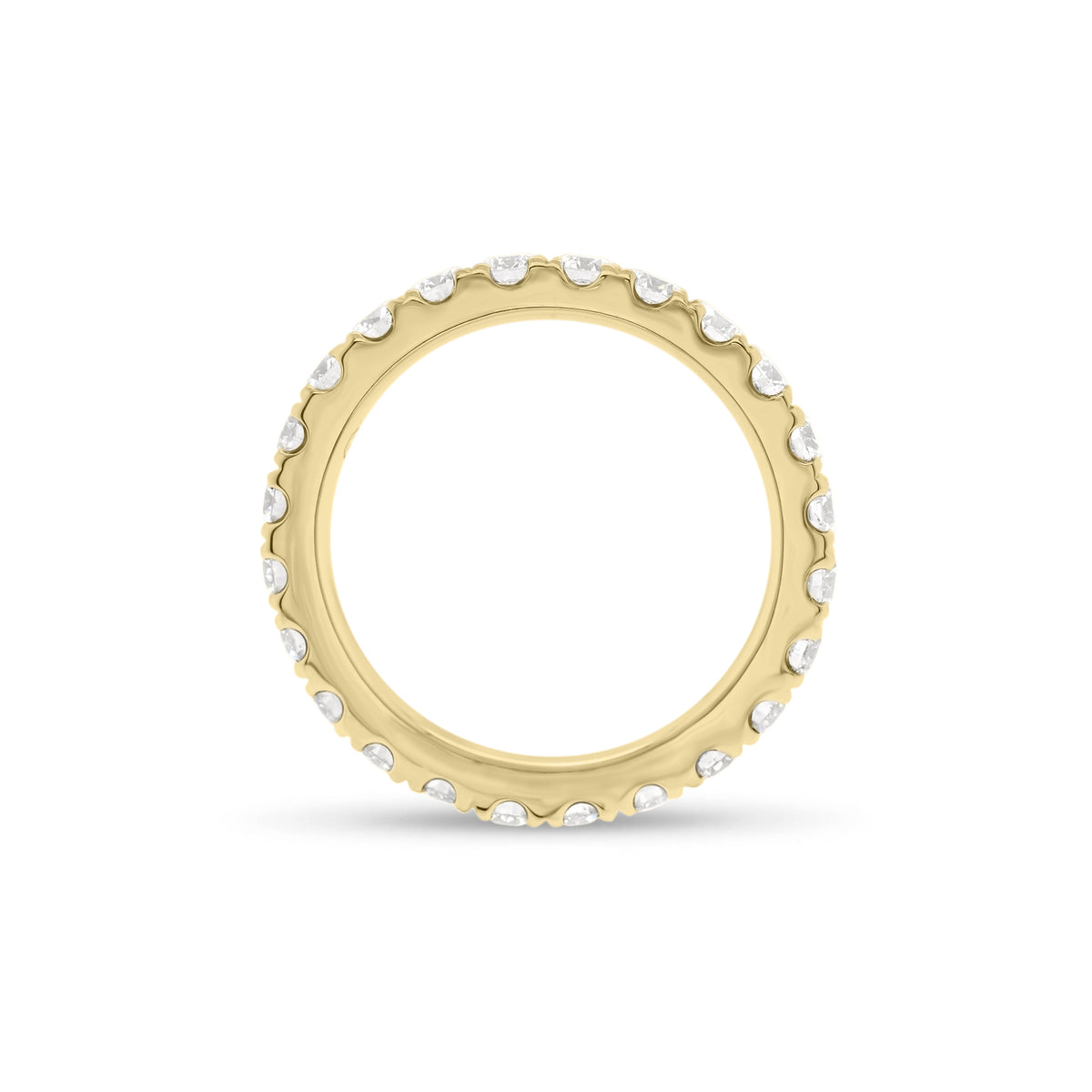 Diamond Eternity Band  - 18K gold weighing 3.69 grams  - 24 round diamonds totaling 1.73 carats